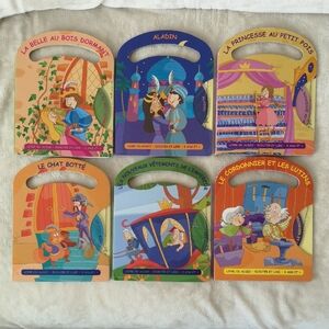 French Colorful Storybook Set for Kids with audio CD - 6 books